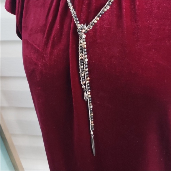 Zoe lariat mixed metal Versatile necklace - Picture 11 of 16